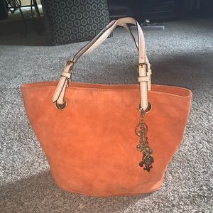 Michael Kors Orange Suede Tote